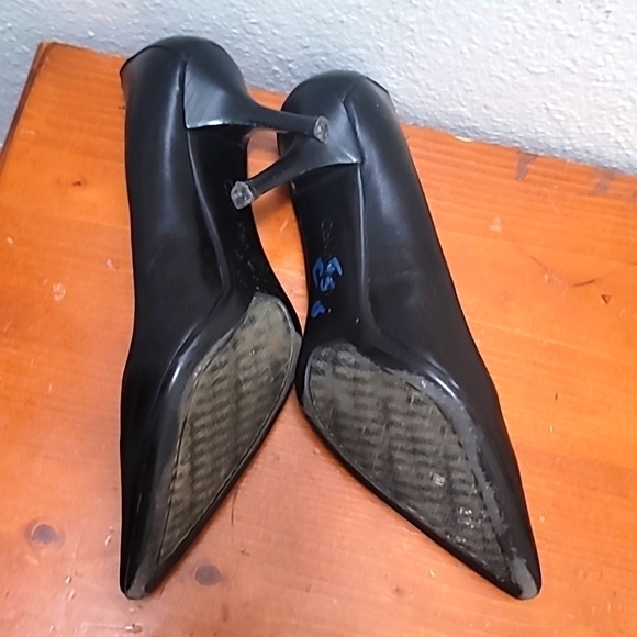 CALVIN KLEIN BLACK DOLLY WOMEN'S KIDSKIN HEEL SHOES SIZE 9 - Picture 5 of 13
